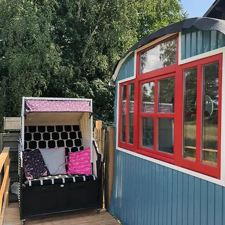 公寓 Bauwagen Im Apfelgarten - Keine Business Gaeste Bitte!! 温森